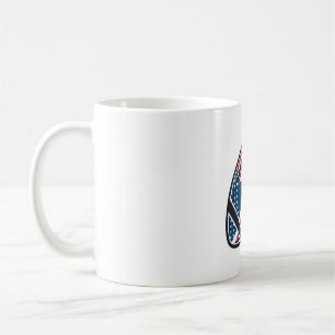 Patriotisches amerikanisches Fußball-Vintage-Vekto Kaffeetasse