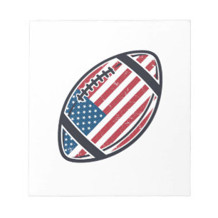 Patriotisches amerikanisches Fußball-Vintage-Vekto Notizblock