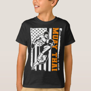 Patriotisches amerikanisches Kickbox-Geschenk Muay T-Shirt