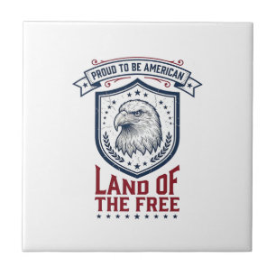 Patriotisches Amerikanisches Schild Adler Vintage- Fliese