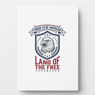 Patriotisches Amerikanisches Schild Adler Vintage- Fotoplatte