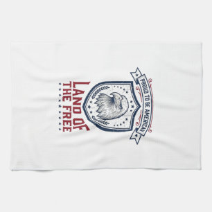 Patriotisches Amerikanisches Schild Adler Vintage- Geschirrtuch