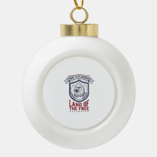 Patriotisches Amerikanisches Schild Adler Vintage- Keramik Kugel-Ornament