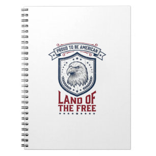 Patriotisches Amerikanisches Schild Adler Vintage- Notizblock