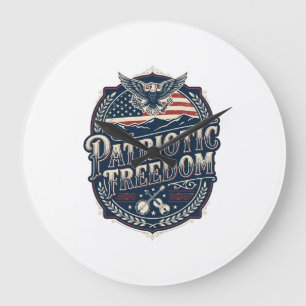 Patriotisches Appalachian Heritage Vektorgrafik T- Große Wanduhr
