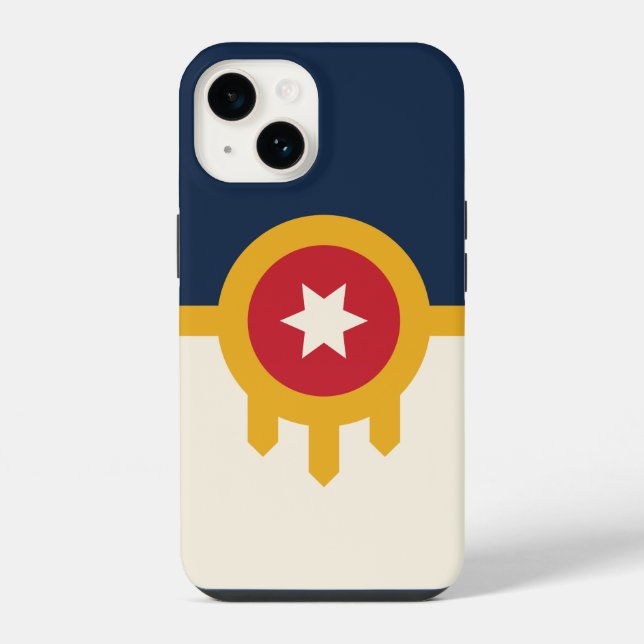 Patriotisches Apple Case-Mate, Tulsa-Flagge iPhone Hülle (Rückseite)