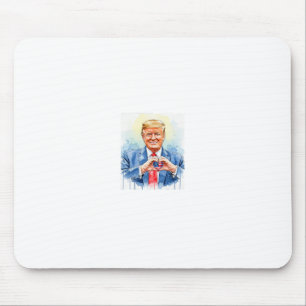 Patriotisches Aquarell Trump Herz Hände  Mousepad