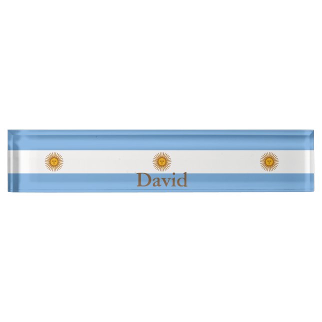 Patriotisches argentinisches Schreibtisch Name Pla Namensplakette (Vorderseite)
