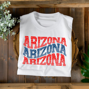 Patriotisches Arizona-Rot-Blau-Boho-T-Shirt  T-Shirt