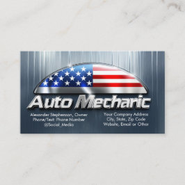 Patriotisches Auto Mechanisches metalamerikanische Visitenkarte