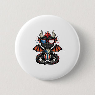 Patriotisches Baby-Drache Vintage-Vektor-Shirt-Des Button