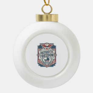 Patriotisches Baby-Shower-Vektorgrafik-T-Shirt Keramik Kugel-Ornament