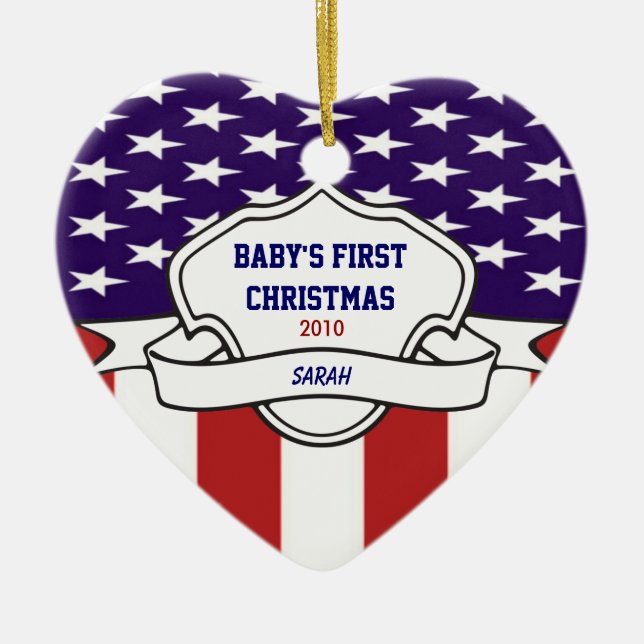 Patriotisches Babys 1. Keramikornament (Vorne)