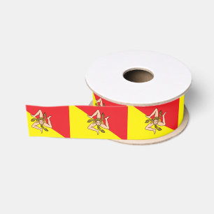 Patriotisches Band mit der Flagge Siziliens Ripsband