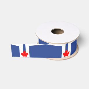 Patriotisches Band mit Flagge von Toronto, Kanada Ripsband