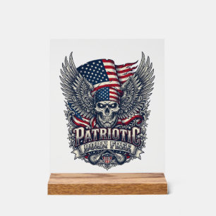 Patriotisches Bandana-Rocker-Alte-Herrlichkeit-Mus Acrylschild