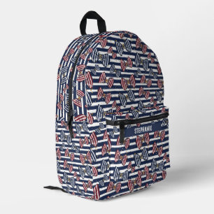 Patriotisches Bandstreifenmuster Bedruckter Rucksack