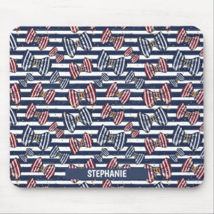 Patriotisches Bandstreifenmuster Mousepad
