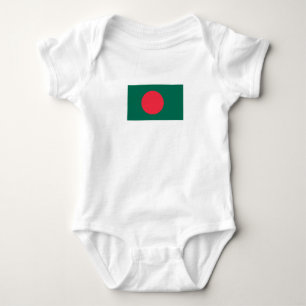 Patriotisches bangladeschisches Flagge Baby-Bodyan Baby Strampler