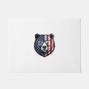 Patriotisches Bär-Brillengestell Vintage-Vector-Sh Fußmatte