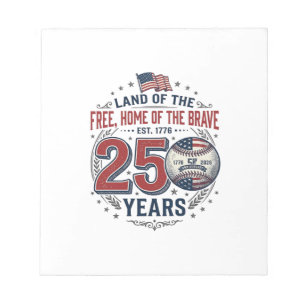 Patriotisches Baseball 250 Jahre Vintage-Shirt-Des Notizblock