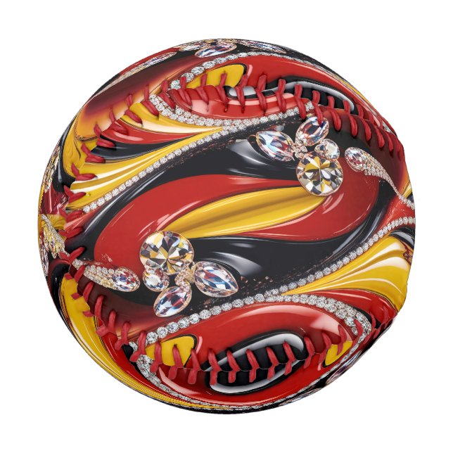 Patriotisches Baseball mit belgischen Farben (Vorderseite Links)