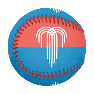 Patriotisches Baseball mit Flagge von Kansas City