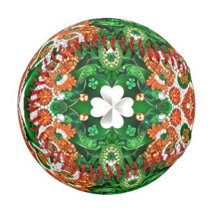 Patriotisches Baseball mit irischen Farben