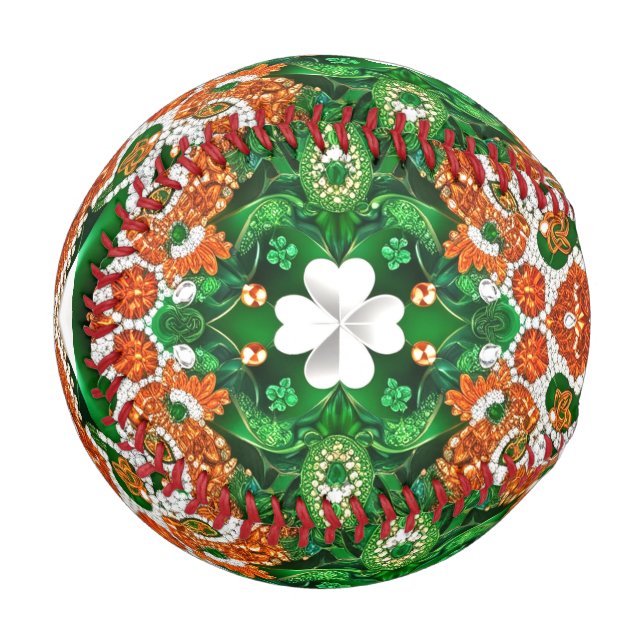 Patriotisches Baseball mit irischen Farben (Vorderseite Links)