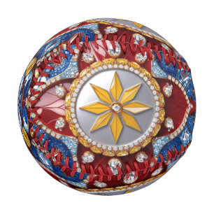 Patriotisches Baseball mit kolumbianischen Farben