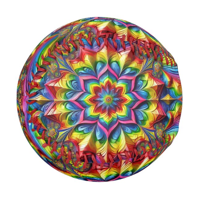 Patriotisches Baseball mit LGBTQ-Farben (Vorderseite Links)