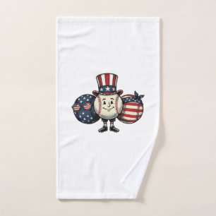 Patriotisches Baseball-Trio Vintage Vector Shirt_1 Handtuch