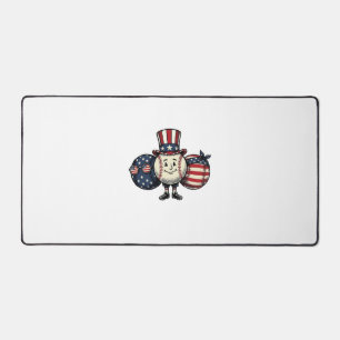 Patriotisches Baseball-Trio Vintage-Vector-Shirt_1 Schreibtischunterlage