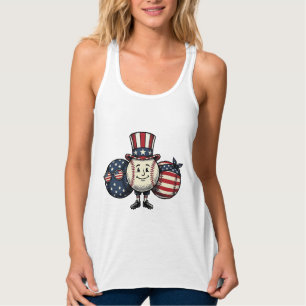 Patriotisches Baseball-Trio Vintage Vector Shirt_1 Tank Top