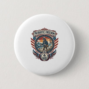Patriotisches Beachcomber-Vektorgrafik-T-Shirt_1 Button