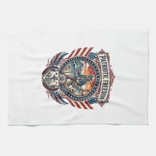 Patriotisches Beachcomber-Vektorgrafik-T-Shirt_1 Geschirrtuch