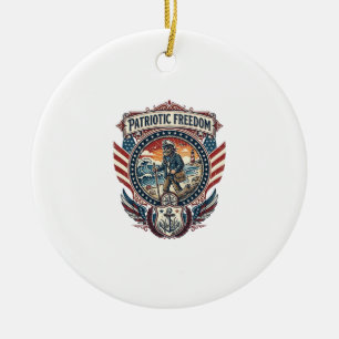 Patriotisches Beachcomber-Vektorgrafik-T-Shirt_1 Keramik Ornament