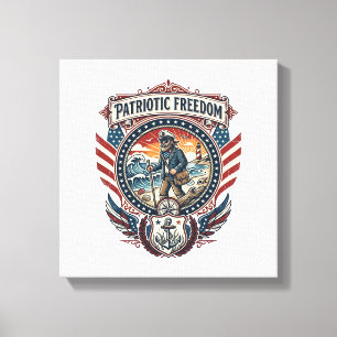 Patriotisches Beachcomber-Vektorgrafik-T-Shirt_1 Leinwanddruck