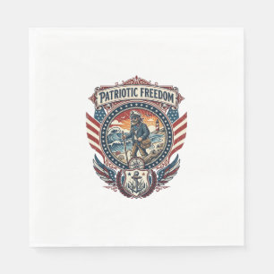 Patriotisches Beachcomber-Vektorgrafik-T-Shirt_1 Serviette
