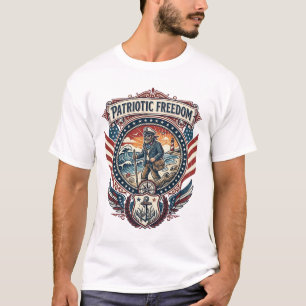 Patriotisches Beachcomber-Vektorgrafik-T-Shirt_1 T-Shirt
