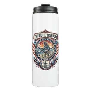 Patriotisches Beachcomber-Vektorgrafik-T-Shirt_1 Thermosbecher