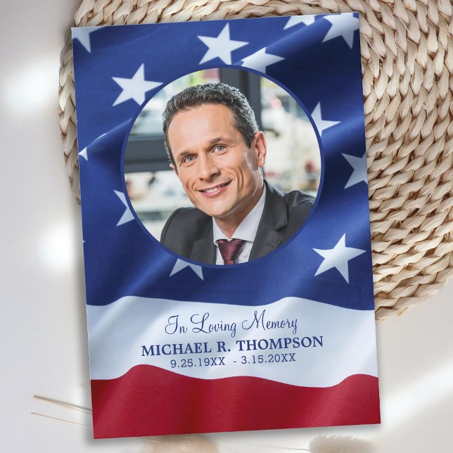 Patriotisches Beileid Gedenkstätte Foto Veteran Be Dankeskarte (Von Creator hochgeladen)