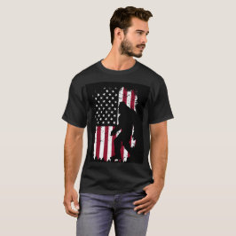 Patriotisches Bigfoot-Amerikanische-Flagge-T-Shirt T-Shirt