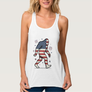 Patriotisches Bigfoot-Vintage-Stickerei-Shirt-Desi Tank Top
