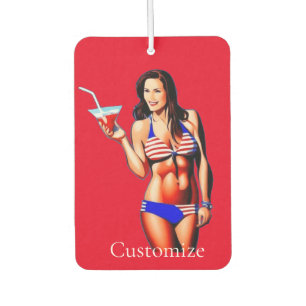Patriotisches Bikini-Fitnessmodel Thunder_Cove Autolufterfrischer