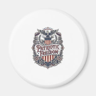 Patriotisches Blumen Vintage Vektorgrafik T-Shirt Magnet