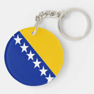 Patriotisches Bosnien-Herzegowina-Flagge-Schlüssel Schlüsselanhänger