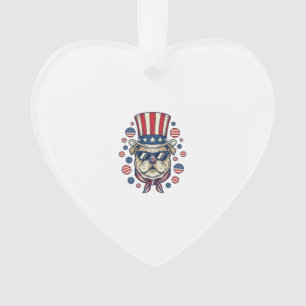Patriotisches Bulldog-Vintage-Stickerei-Shirt-Desi Ornament
