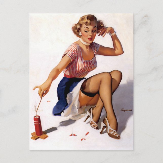 Patriotisches Button Postkarte (Vorderseite)