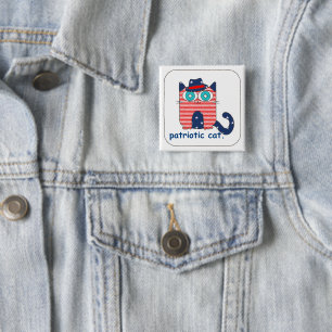 Patriotisches Cat Button-Button Button